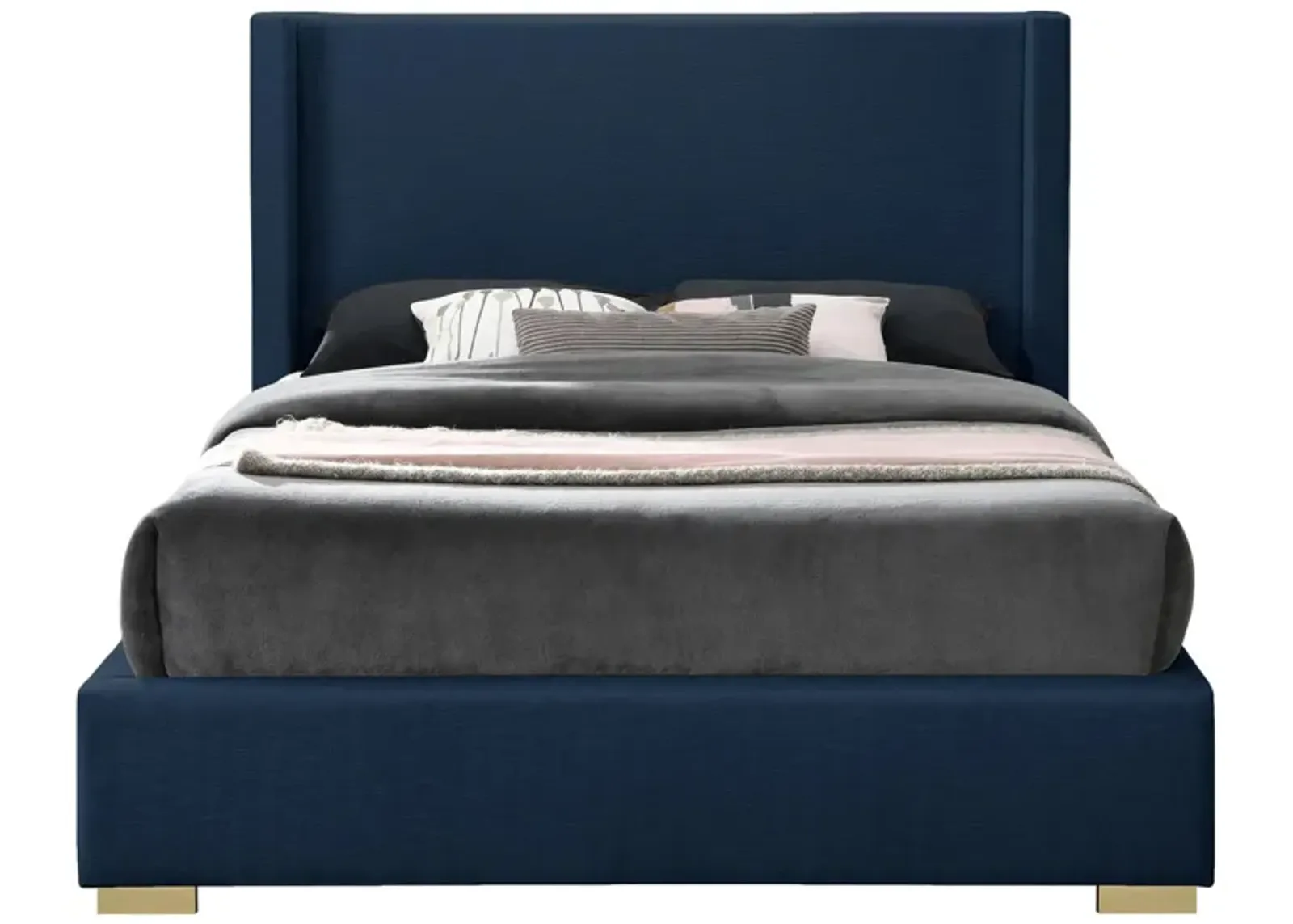 Royce King Bed in Navy by Meridian Furniture