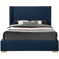 Royce King Bed in Navy by Meridian Furniture