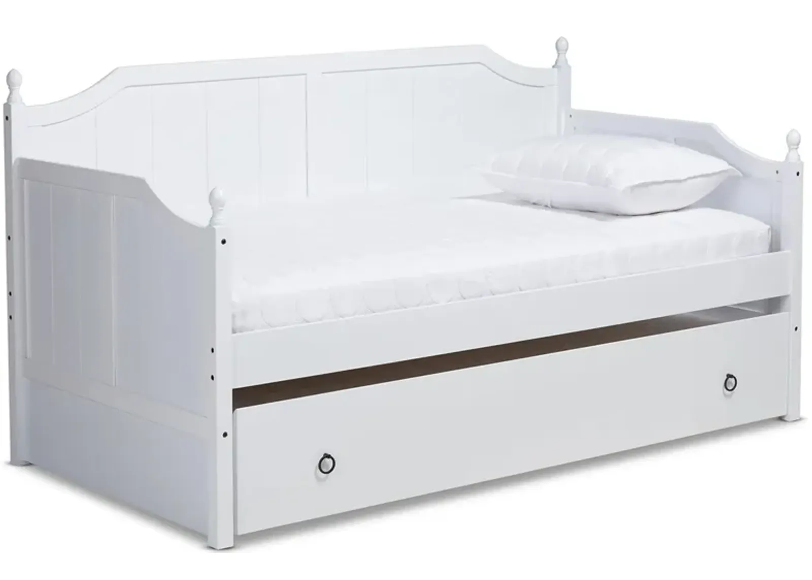 Millie Daybed with Trundle in White by Wholesale Interiors