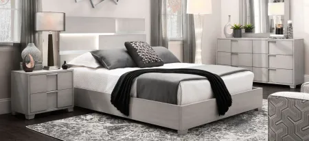 Alara Platform Bed in Light Gray by Bellanest