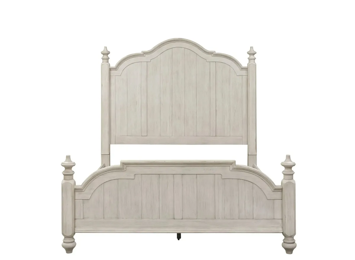 Farmhouse Reimagined Poster Bed in White by Liberty Furniture