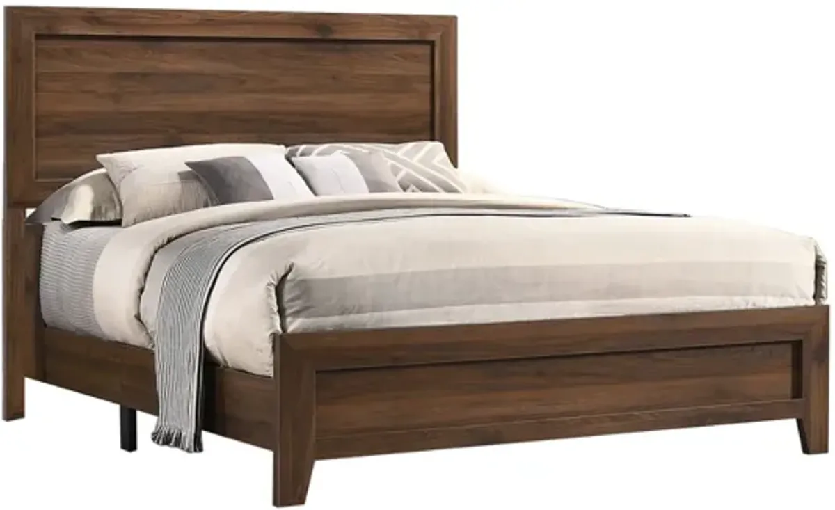 Millie Panel Bed in Brown by Crown Mark