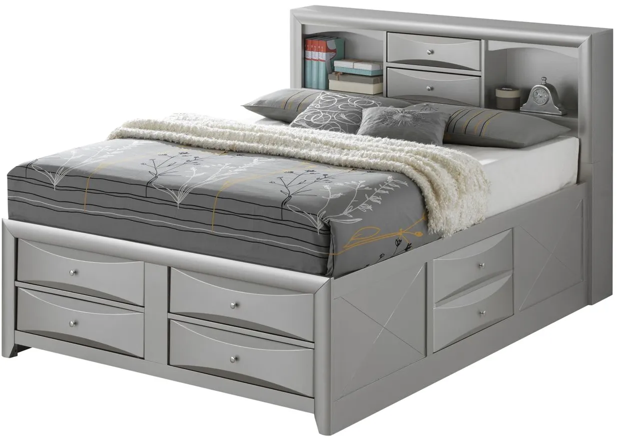 Marilla Captain's Bed in Silver by Glory Furniture