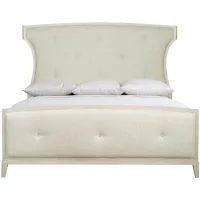 East Hampton Upholstered Bed in Cerused Linen by Bernhardt