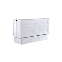 Benedkt Clover Cabinet Bed with Mattress in White by Diamond Distribution