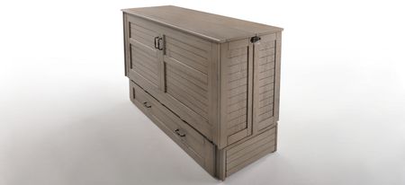 Benedkt Poppy Cabinet Bed with Mattress in Driftwood by Diamond Distribution