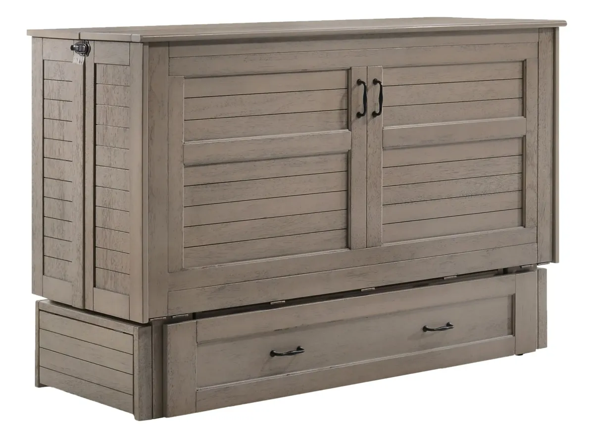 Benedkt Poppy Cabinet Bed with Mattress in Driftwood by Diamond Distribution