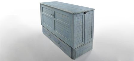 Benedkt Poppy Cabinet Bed w/ Mattress in Seafoam by Diamond Distribution