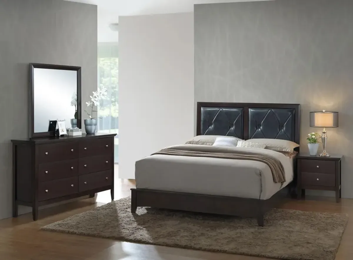 Primo 4-pc. Bedroom Set in Cappuccino by Glory Furniture