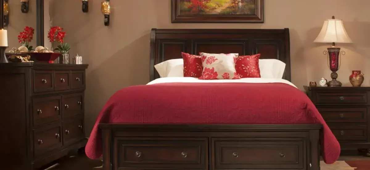 Donegan Sleigh Platform Storage Bed