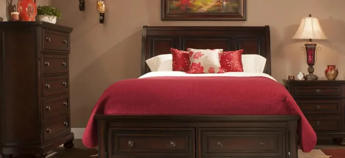 Donegan Sleigh Platform Storage Bed