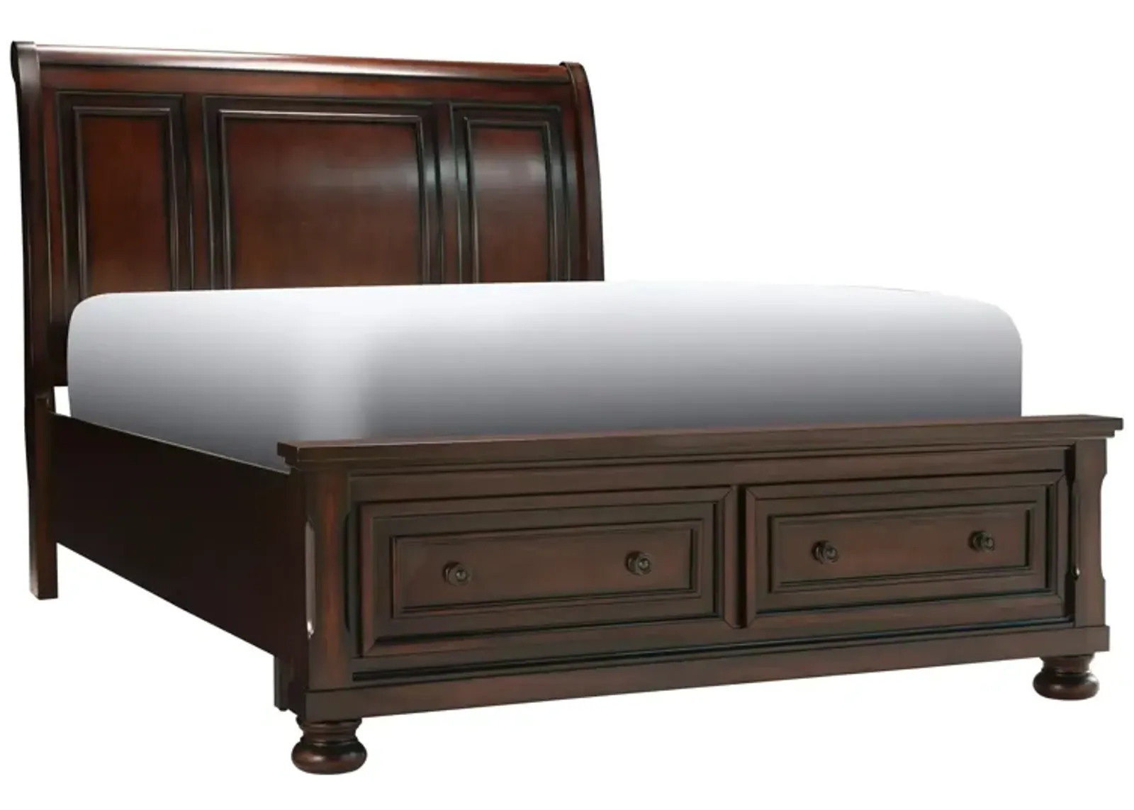 Donegan Platform Storage Bed in Brown Cherry by Homelegance