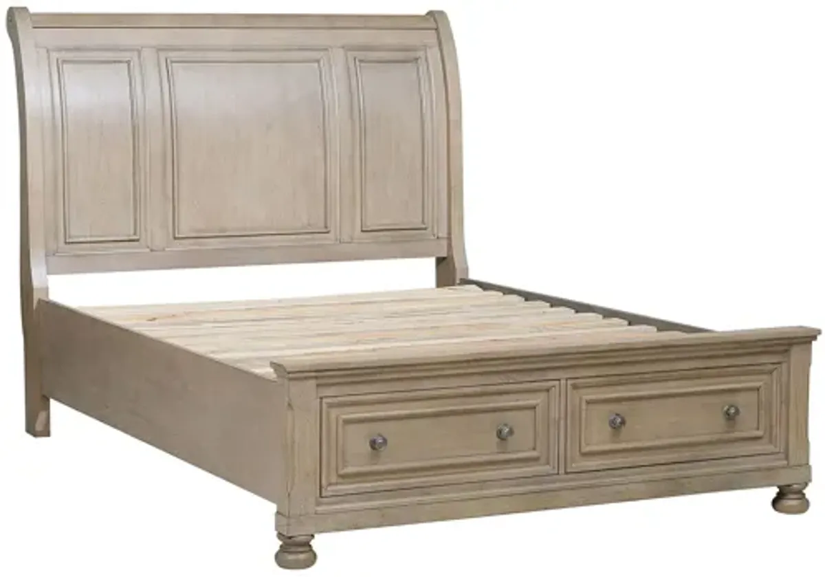 Donegan Sleigh Platform Storage Bed