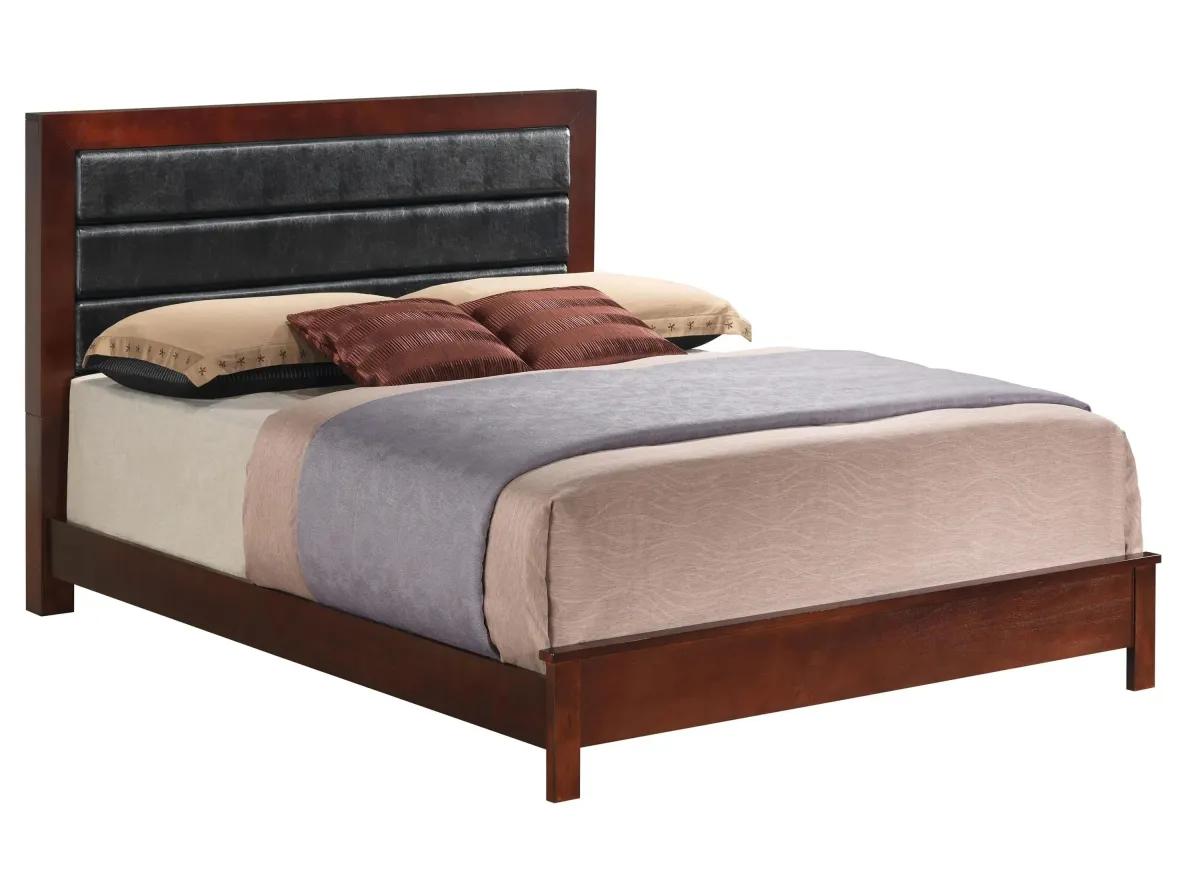 Burlington Upholstered Bed in Cherry by Glory Furniture