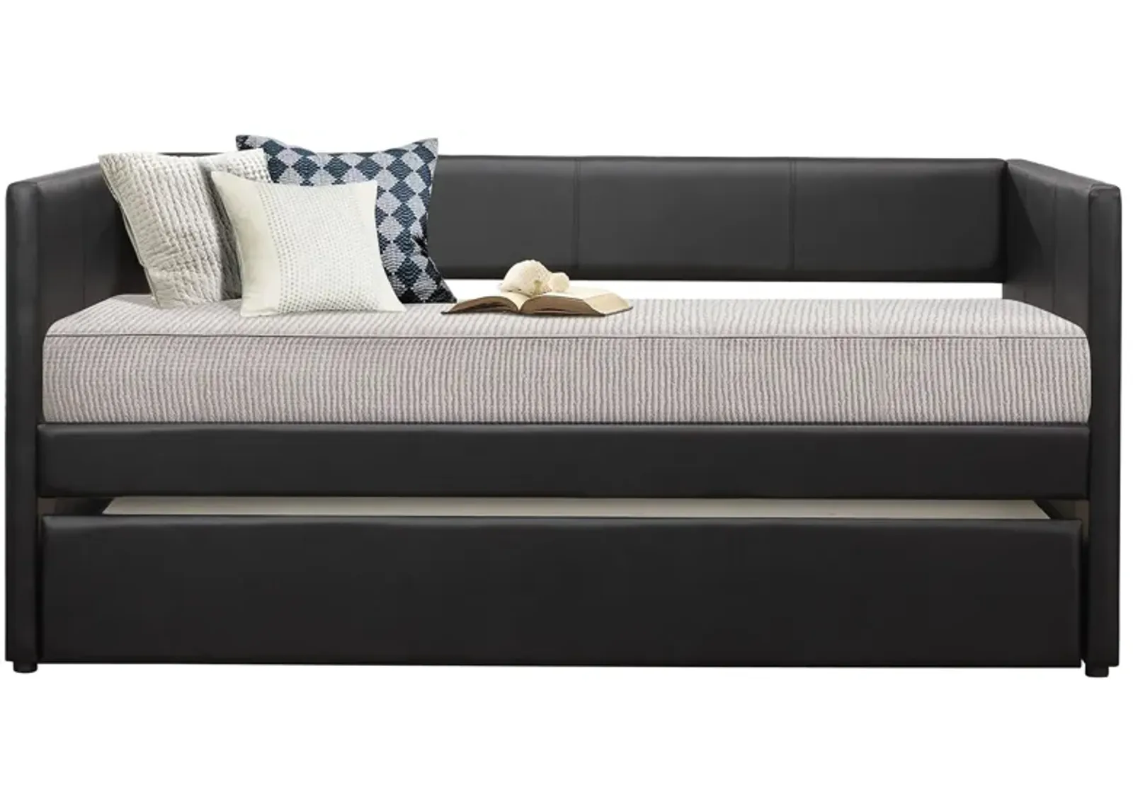 Diggy Twin Daybed With Trundle in Black by Homelegance