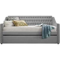 Bibiana Twin Daybed with Trundle in Gray by Homelegance