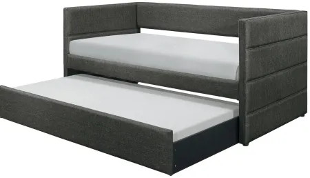 Arie Twin Daybed with Trundle in Dark Gray by Homelegance