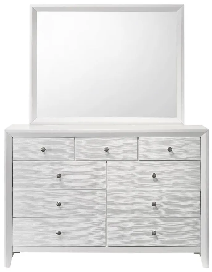 Evan 5-Pc King Bedroom Set in White by Crown Mark