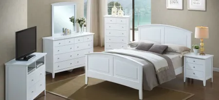 Hammond Panel Bed in White by Glory Furniture