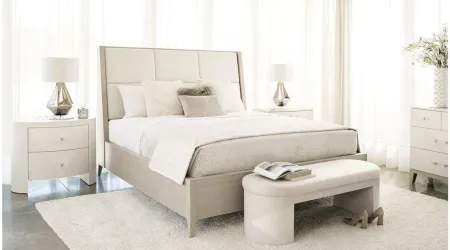 Axiom Queen size Bed in Linear Grey by Bernhardt