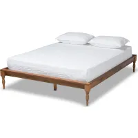 Romy Vintage King Size Wood Bed Frame in Ash by Wholesale Interiors