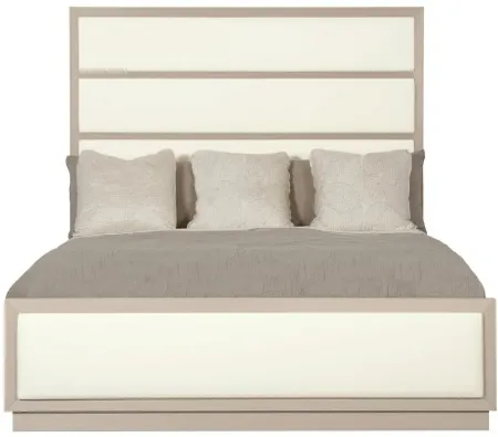 Axiom Queen Bed in Linear Grey by Bernhardt