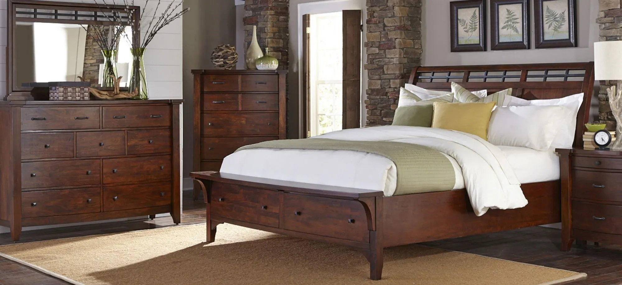 Whistler Storage Bed in Walnut by Napa Furniture Design