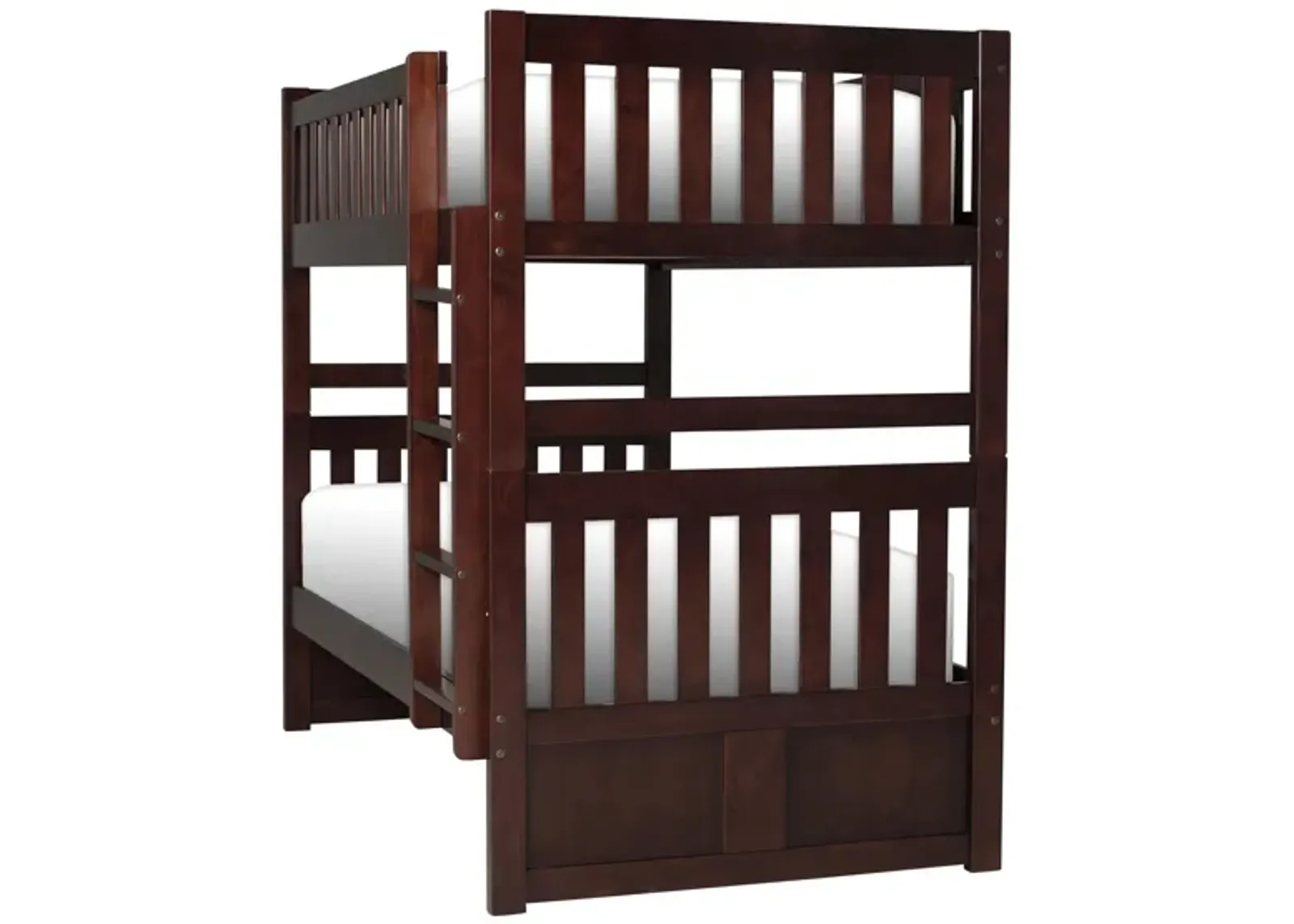 Belisar Twin-Over-Twin Bunk Bed in Cherry by Bellanest