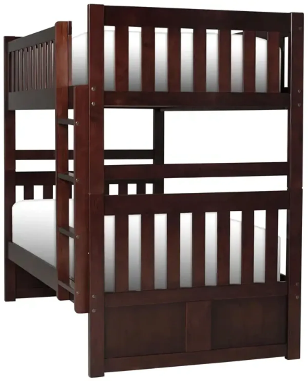 Belisar Twin-Over-Twin Bunk Bed in Cherry by Bellanest