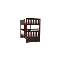Belisar Twin-Over-Twin Bunk Bed in Cherry by Bellanest