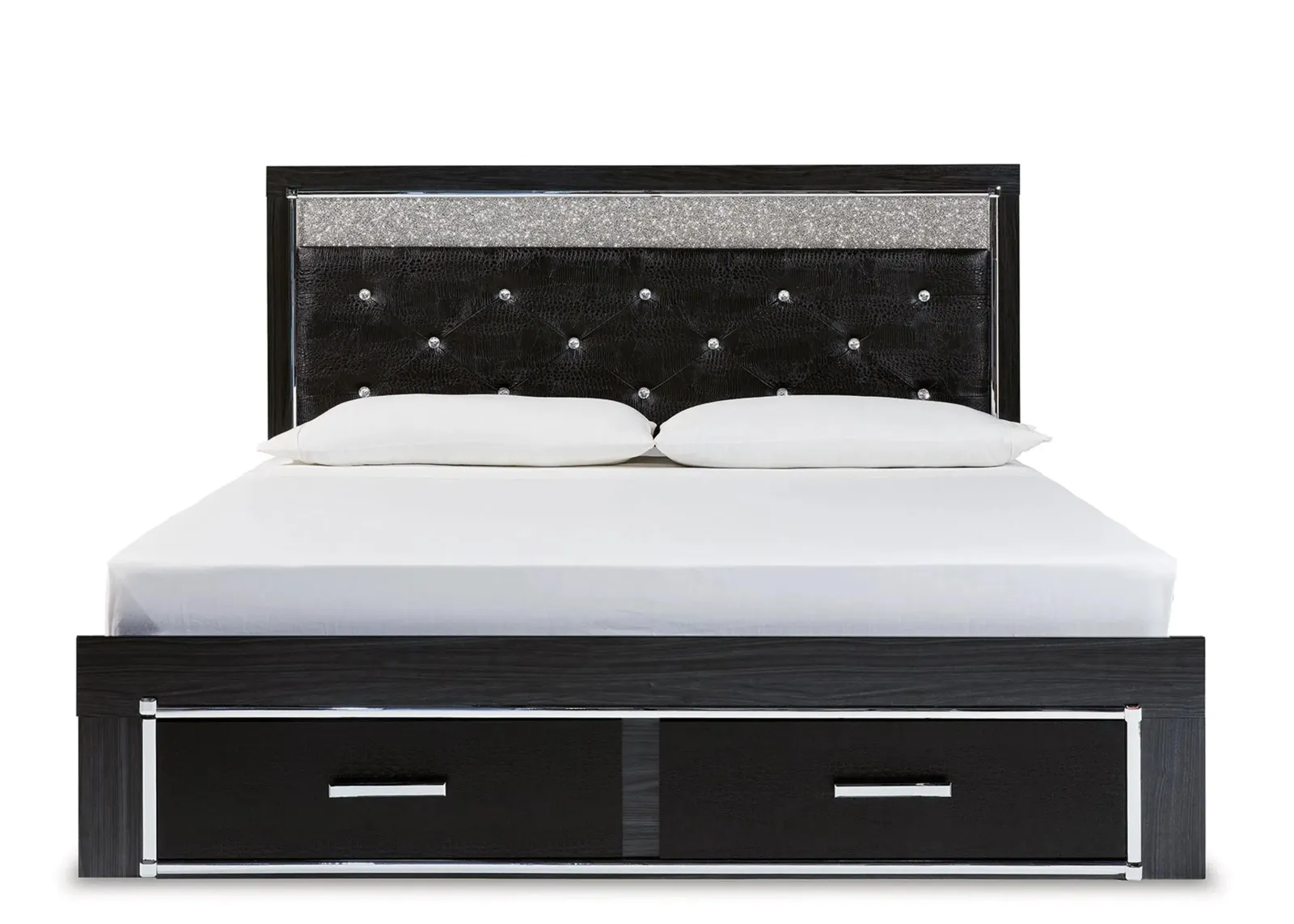 Kaydell King Storage Platform Bed in Black by Ashley Furniture