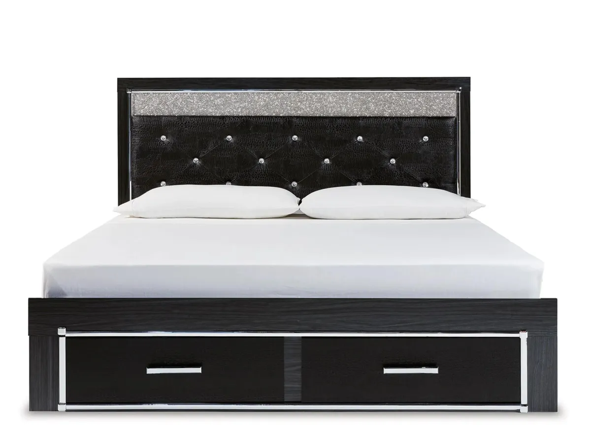 Kaydell King Storage Platform Bed in Black by Ashley Furniture