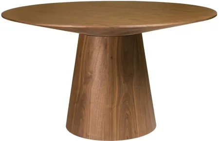 Wesley 53" Round Table in American Walnut by EuroStyle