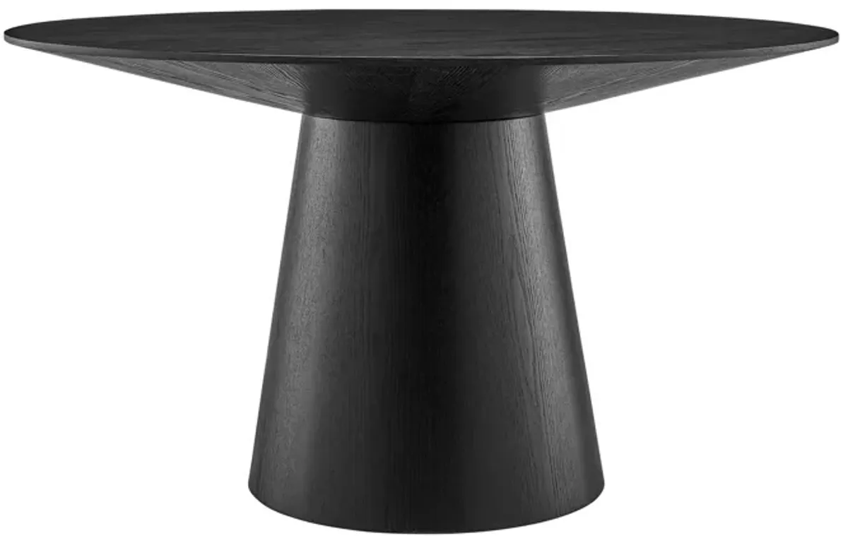 Wesley 53" Round Table in Black by EuroStyle