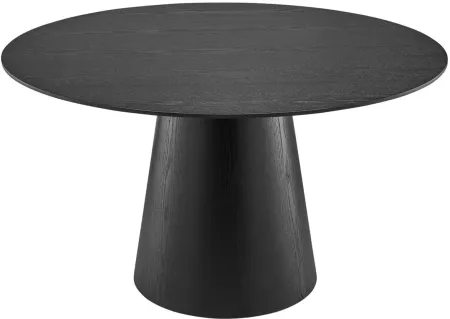 Wesley 53" Round Table in Black by EuroStyle