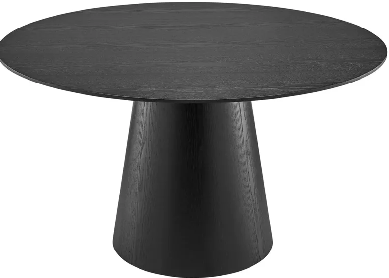 Wesley 53" Round Table in Black by EuroStyle