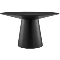 Wesley 53" Round Table in Black by EuroStyle