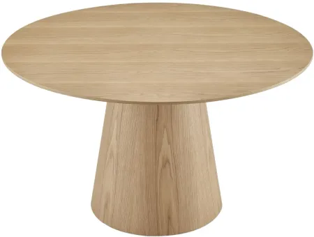 Wesley 53" Round Table in Oak by EuroStyle