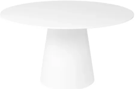 Wesley 53" Round Table in Matte White by EuroStyle