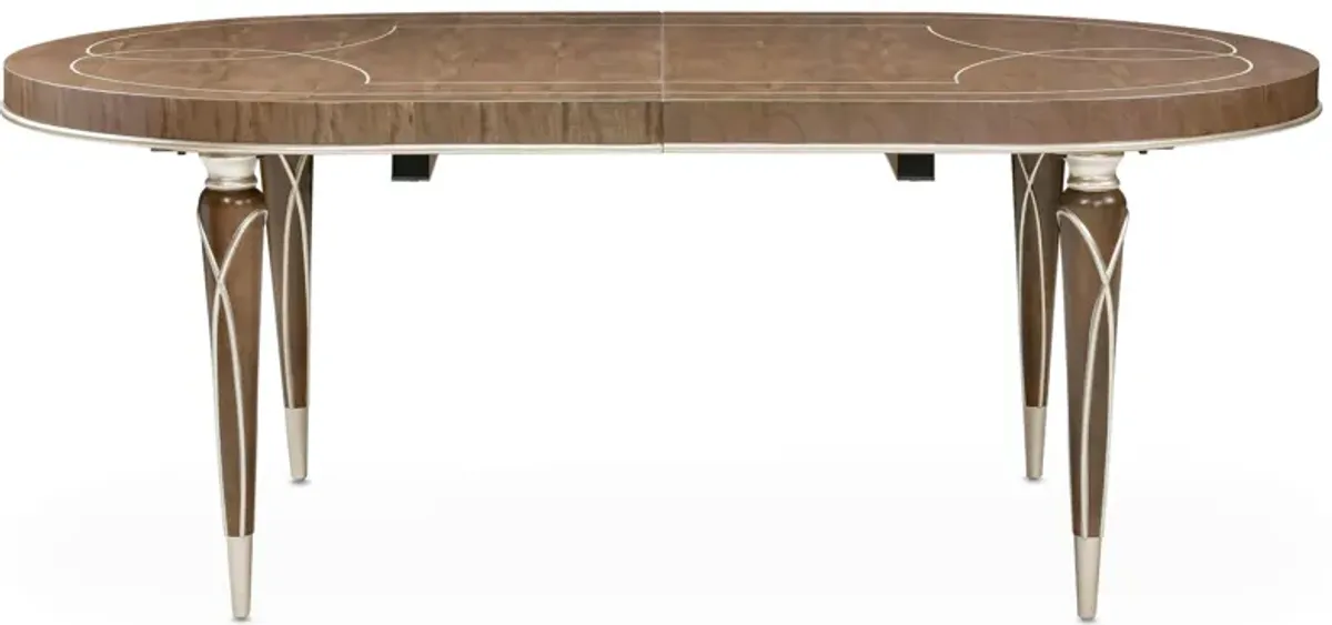 Villa Cherie Oval Dining Table in Hazelnut by Amini Innovation