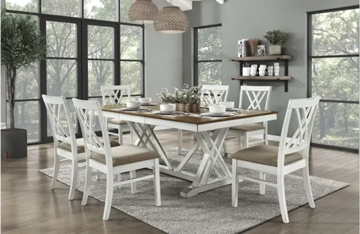 Brooklyn Dining Chair 2-pc. in White by Homelegance