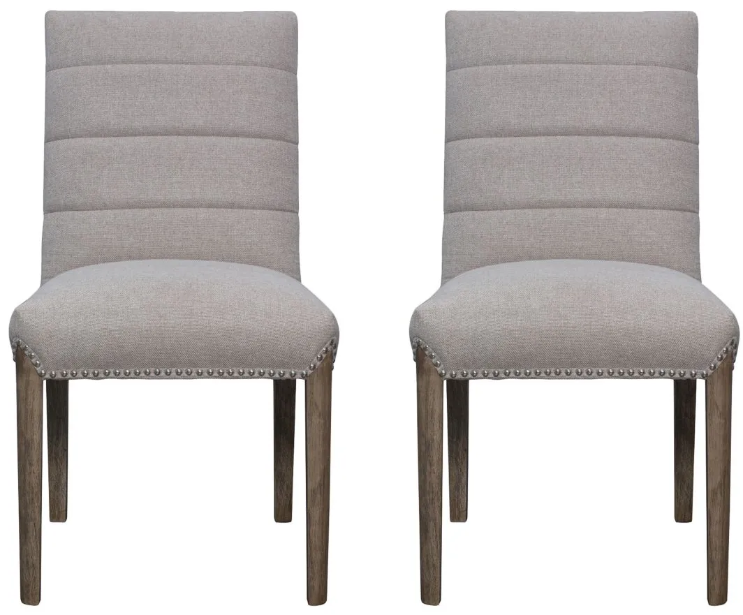 Alfred Dining Chair: Set of 2 in Havana Linen by New Pacific Direct