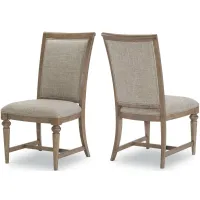 Camden Heights Upholstered Back Side Chair Set of 2 in Chestnut by Legacy Classic Furniture