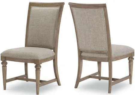Camden Heights Upholstered Back Side Chair Set of 2 in Chestnut by Legacy Classic Furniture