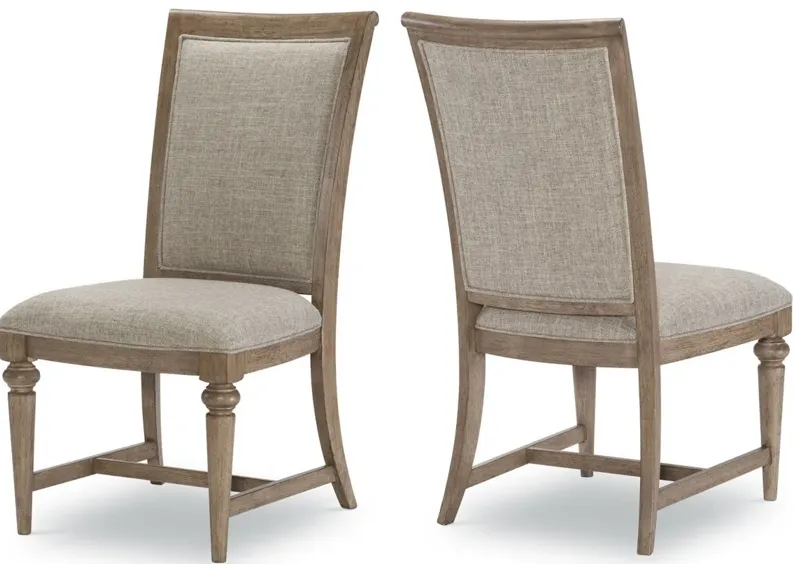 Camden Heights Upholstered Back Side Chair Set of 2 in Chestnut by Legacy Classic Furniture