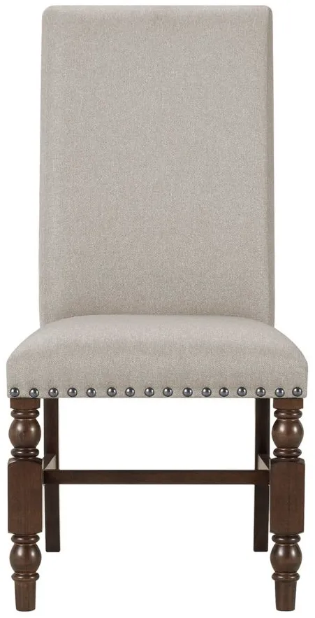 Halloran Dining Chair in Stone Gray / Cherry by Homelegance