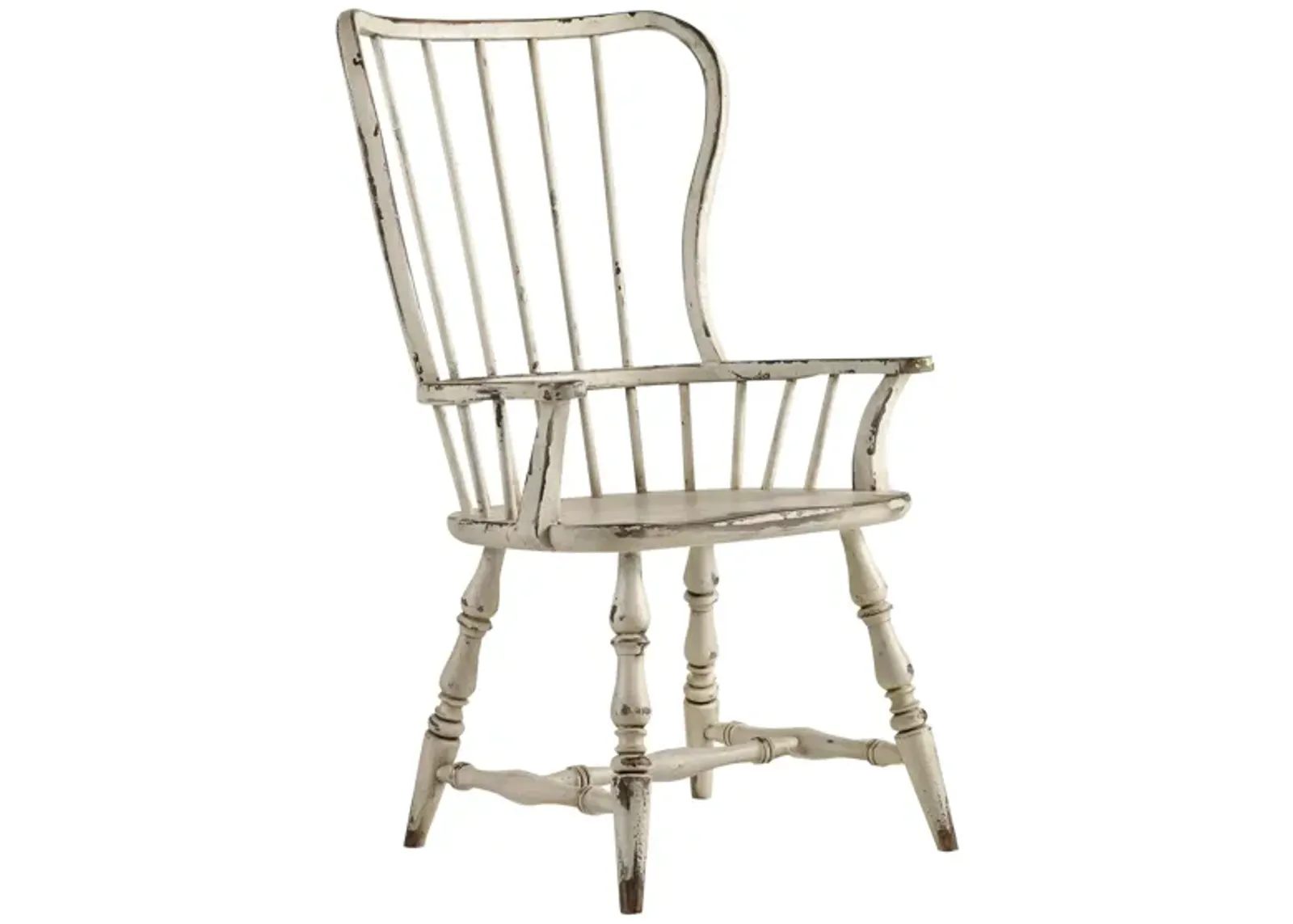 Sanctuary Spindle-Back Dining Armchair in Vintage Chalky White by Hooker Furniture