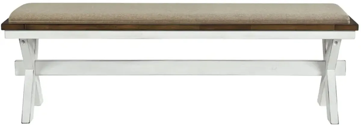 Brooklyn Dining Bench in White by Homelegance