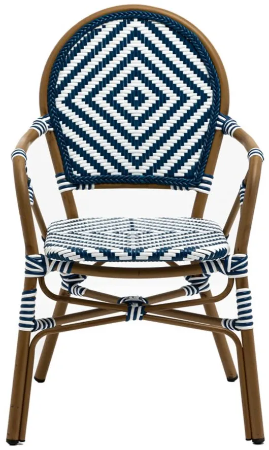 Orla Stacking Armchair Set of 2 in Blue/White by EuroStyle