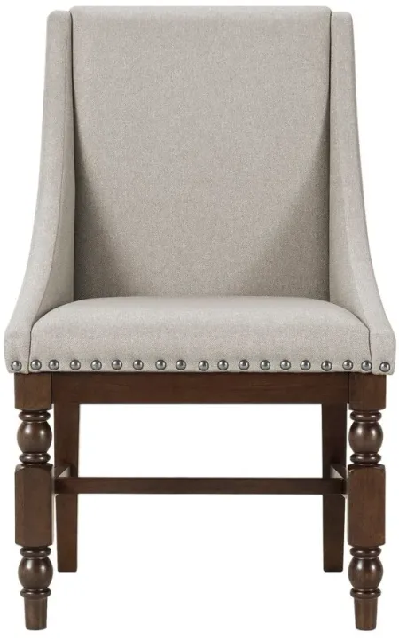 Halloran Dining Armchair in Stone Gray / Cherry by Homelegance